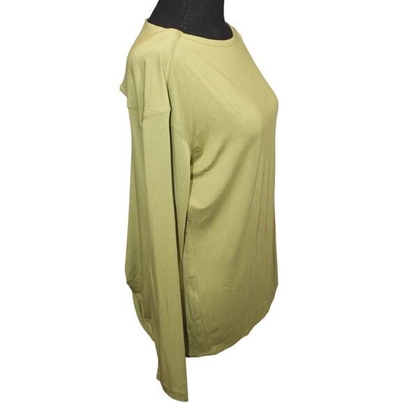 Lululemon Modal-Blend Open-Back Long Sleeve Shirt Olive Green Size 8 - Picture 2 of 4